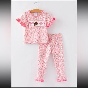 **NWT**ON SALE NOW!! Girls Football Floral 2 PC Set